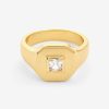 Rings | cernucci Rings Rectangle Signet Ring - Gold