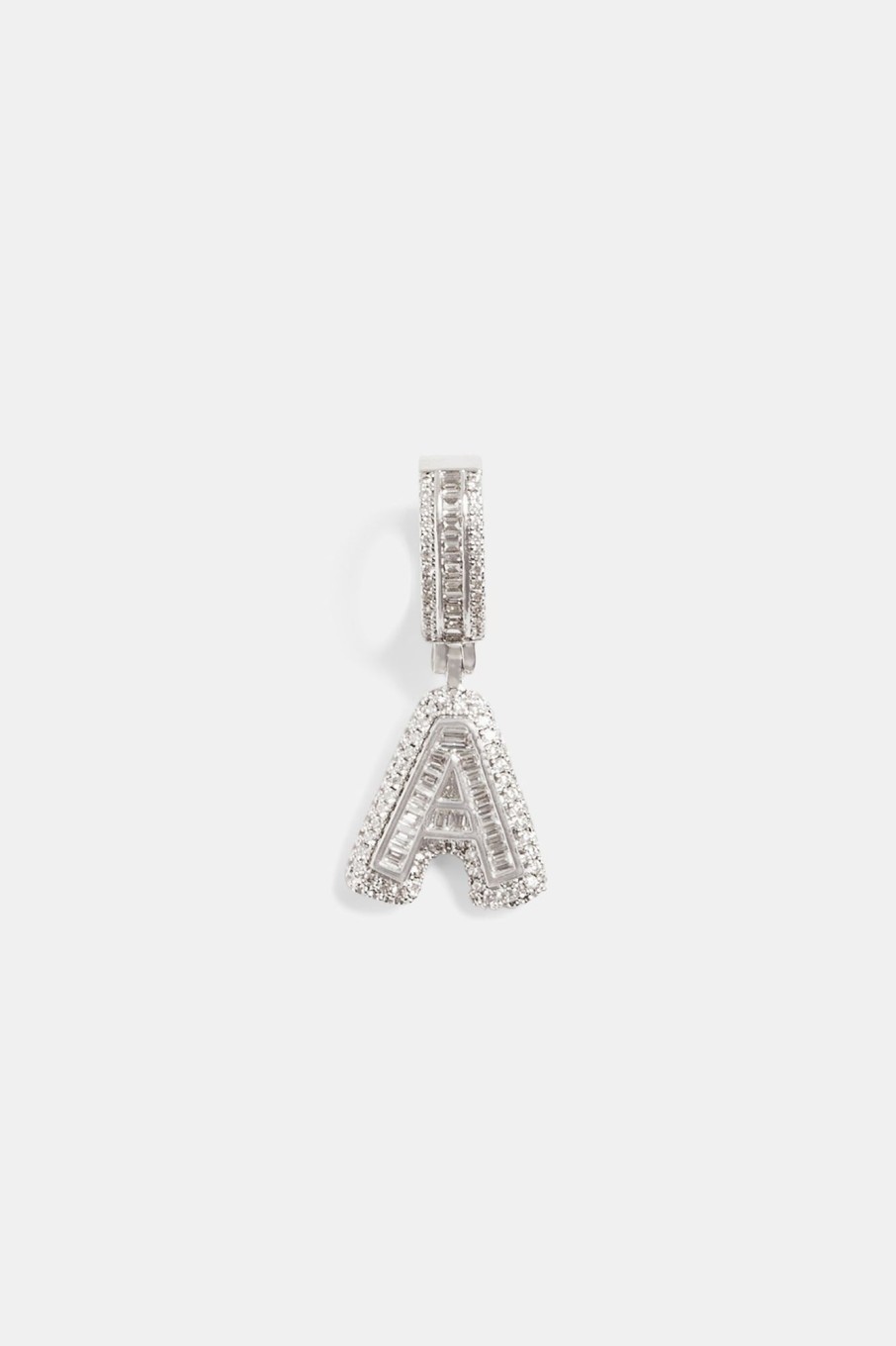 Custom Jewellery | JWL-CUST Custom Jewellery 17Mm Micro Iced Baguette Letter Pendant