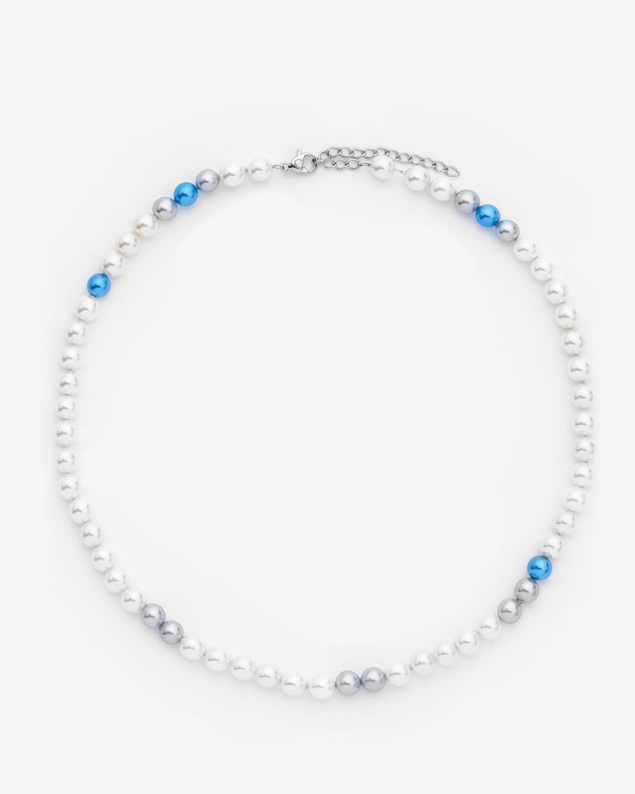 Necklaces | cernucci Necklaces 6Mm Pearl Necklace - Blue/Grey/White