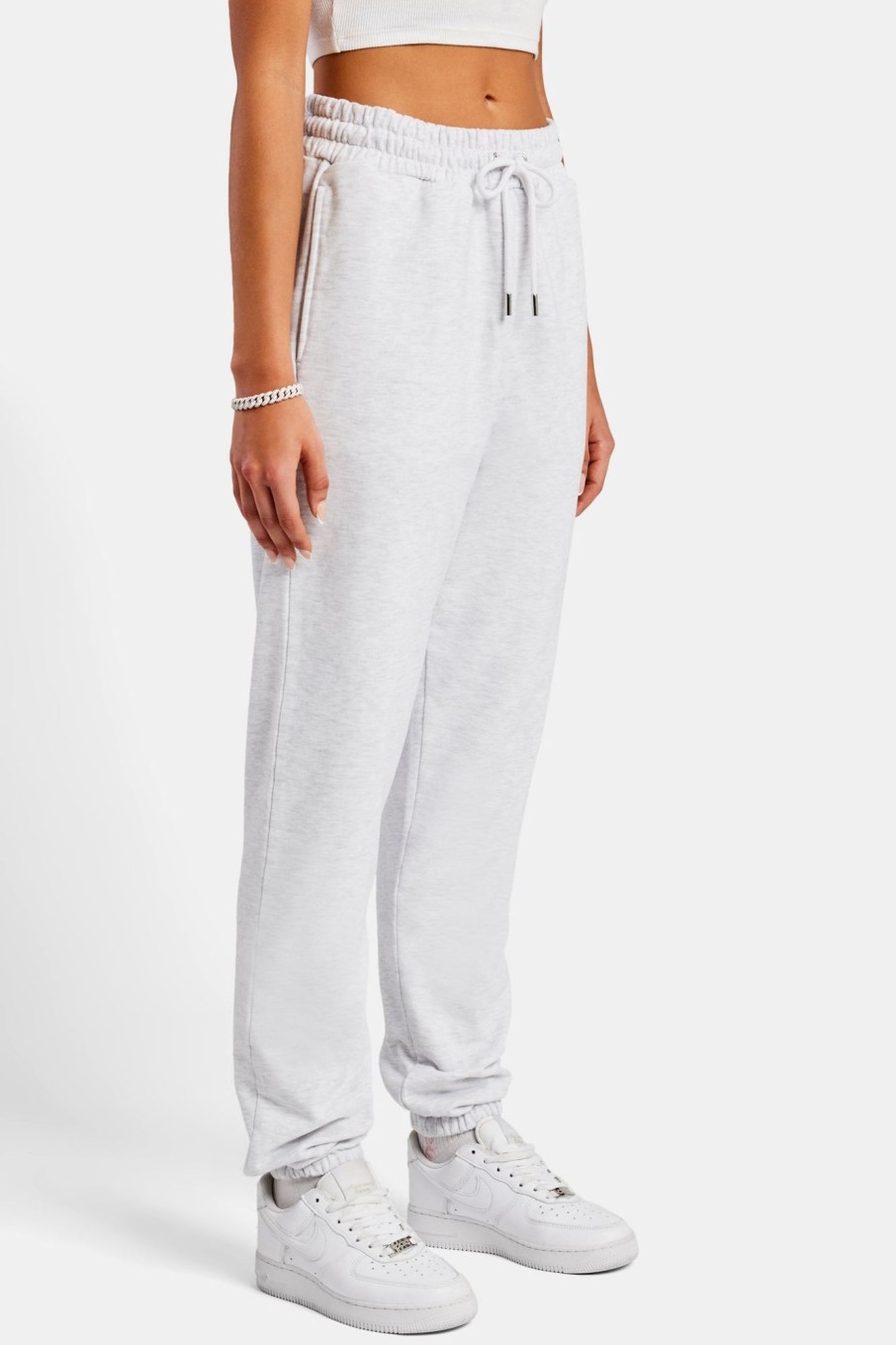 Trousers & Joggers | CLO-BOT-TRO Trousers & Joggers Ladies Cernucci Limited Jogger - Light Grey Marl