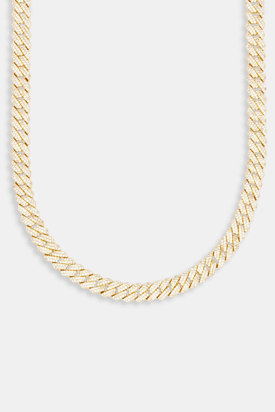 Iced Jewellery | JWL-CHN Iced Jewellery 8Mm Gold Plated Prong Cuban Chain