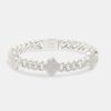 Iced Jewellery | JWL-BRA Iced Jewellery Womens Iced Motif Cuban Bracelet - White