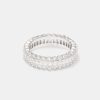 925 Sterling Silver | cernucci 925 Sterling Silver Iced Baguette Band Ring