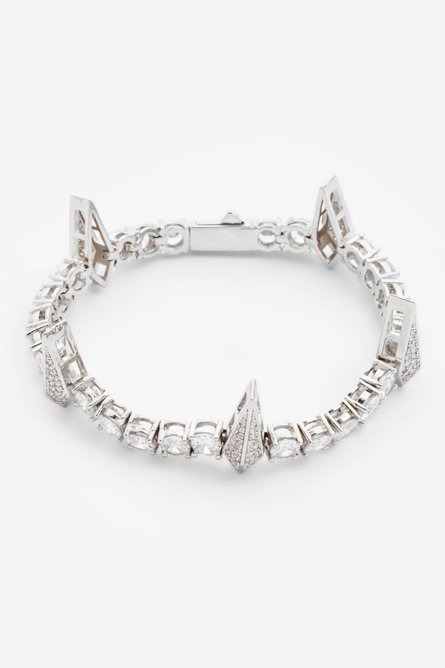 Bracelets & Bangles | cernucci Bracelets & Bangles 5Mm Iced Pave Spike Tennis Bracelet