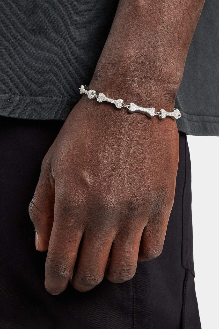 Iced Jewellery | cernucci Iced Jewellery Iced Bone Bracelet - White