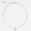 Pearls | JWL-NECK-PRL Pearls 4Mm Freshwater Pearl And Bead Necklace With Cross Charm