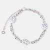 Bracelets & Bangles | cernucci Bracelets & Bangles Iced Gem U0026 Ball Mix Chain Bracelet - White