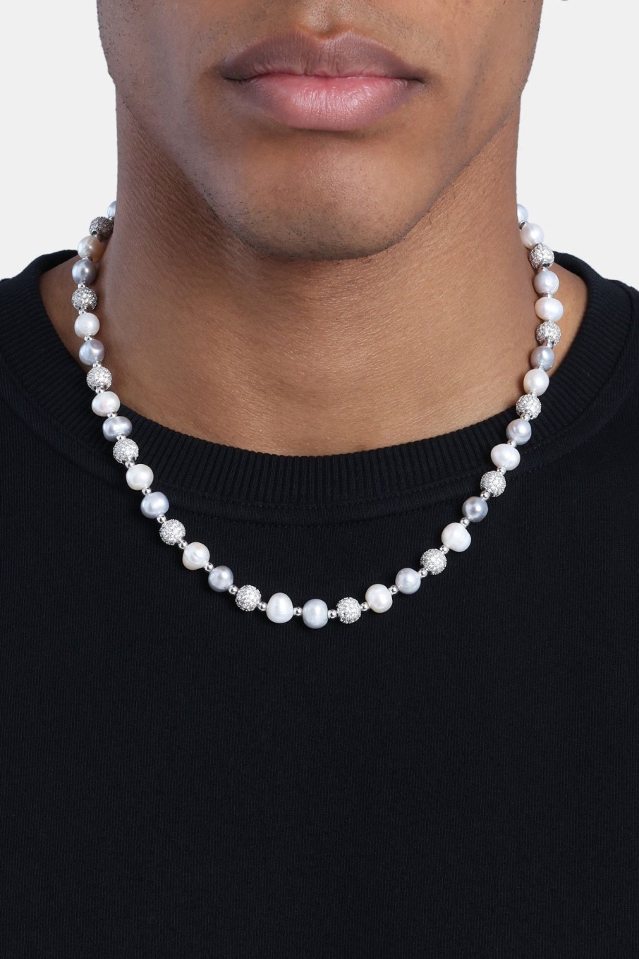 Pearl Necklaces & Bracelets | cernucci Pearl Necklaces & Bracelets Freshwater Pearl Ice Ball Necklace - White