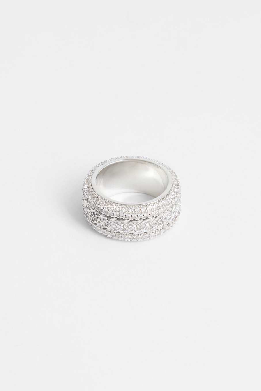 Iced Jewellery | cernucci Iced Jewellery Iced Cuban Centre Chain Ring