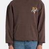 Hoodies & Sweatshirts | cernucci Hoodies & Sweatshirts Portrait Graffiti Graphic Hoodie - Chocolate