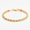 Bracelets & Bangles | JWL-BRA Bracelets & Bangles 5Mm Rope Bracelet - Gold