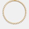 Iced Jewellery | JWL-NECK Iced Jewellery 7Mm Gold Plated Iced Cz Heart Tennis Choker