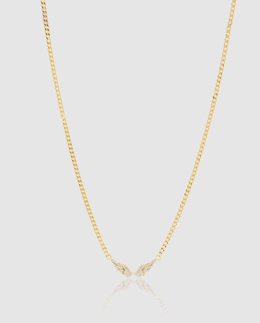 Iced Jewellery | JWL-NECK Iced Jewellery Wings Necklace - Gold