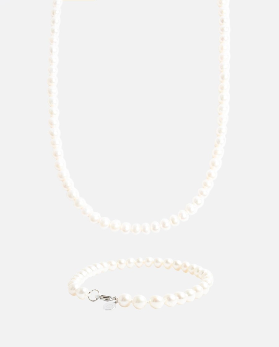 Pearls | JWL-BUND Pearls 6Mm Pearl Necklace + Bracelet Bundle