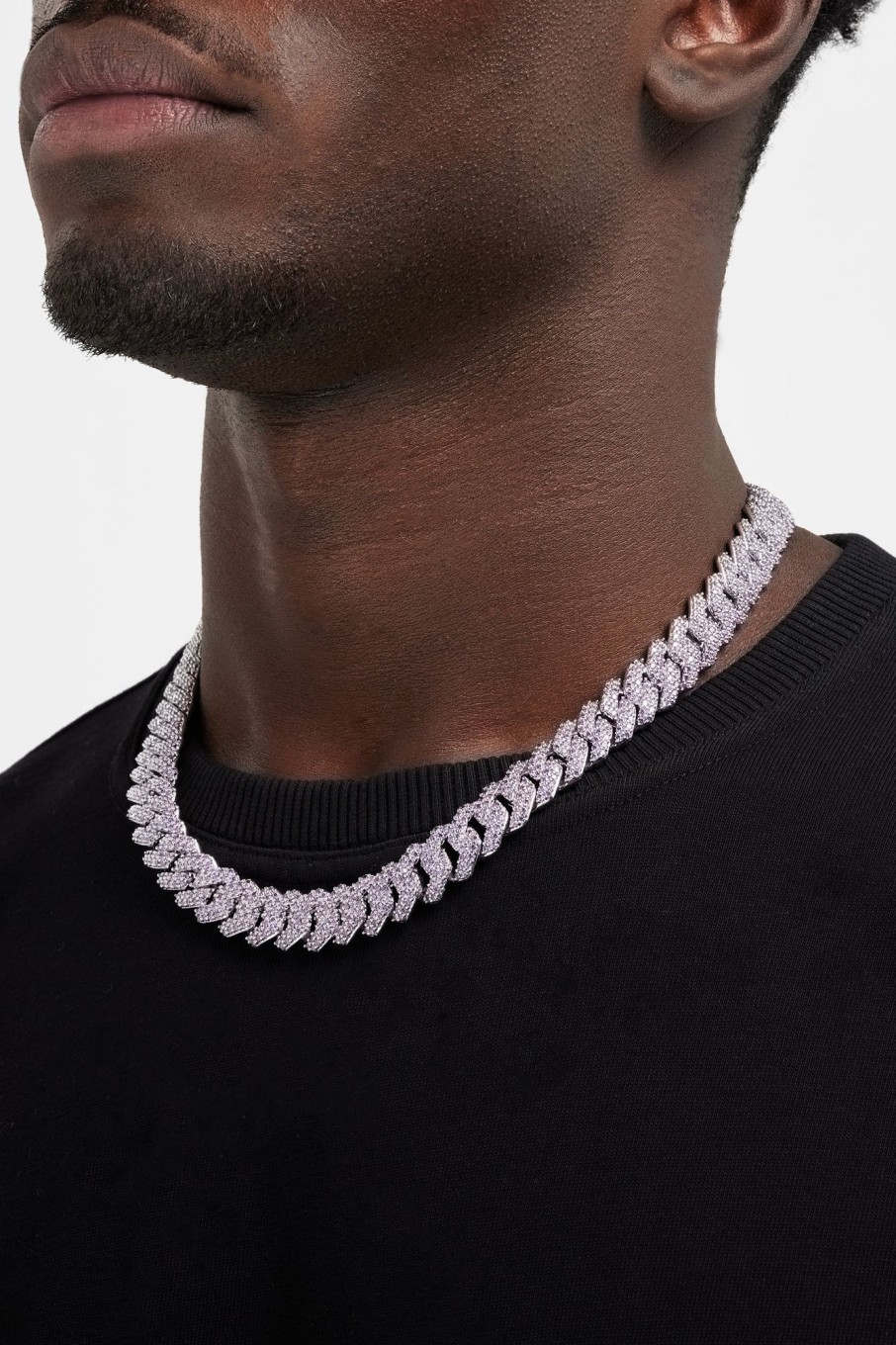 Chains | JWL-CHN Chains 14Mm Iced Lilac Prong Cuban Chain