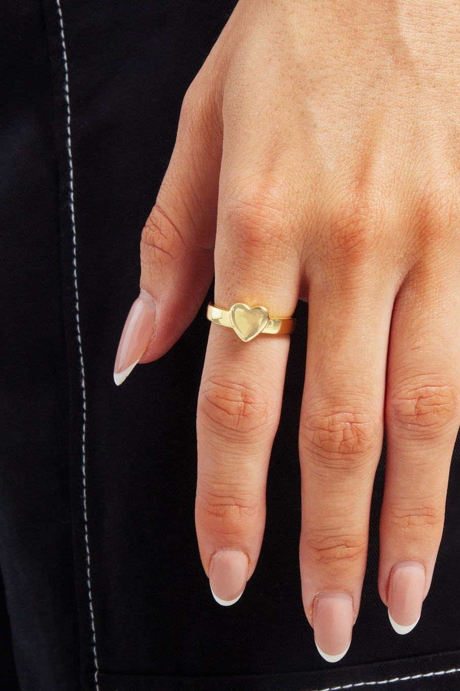 Rings | JWL-RNG Rings Polished Heart Ring - Gold