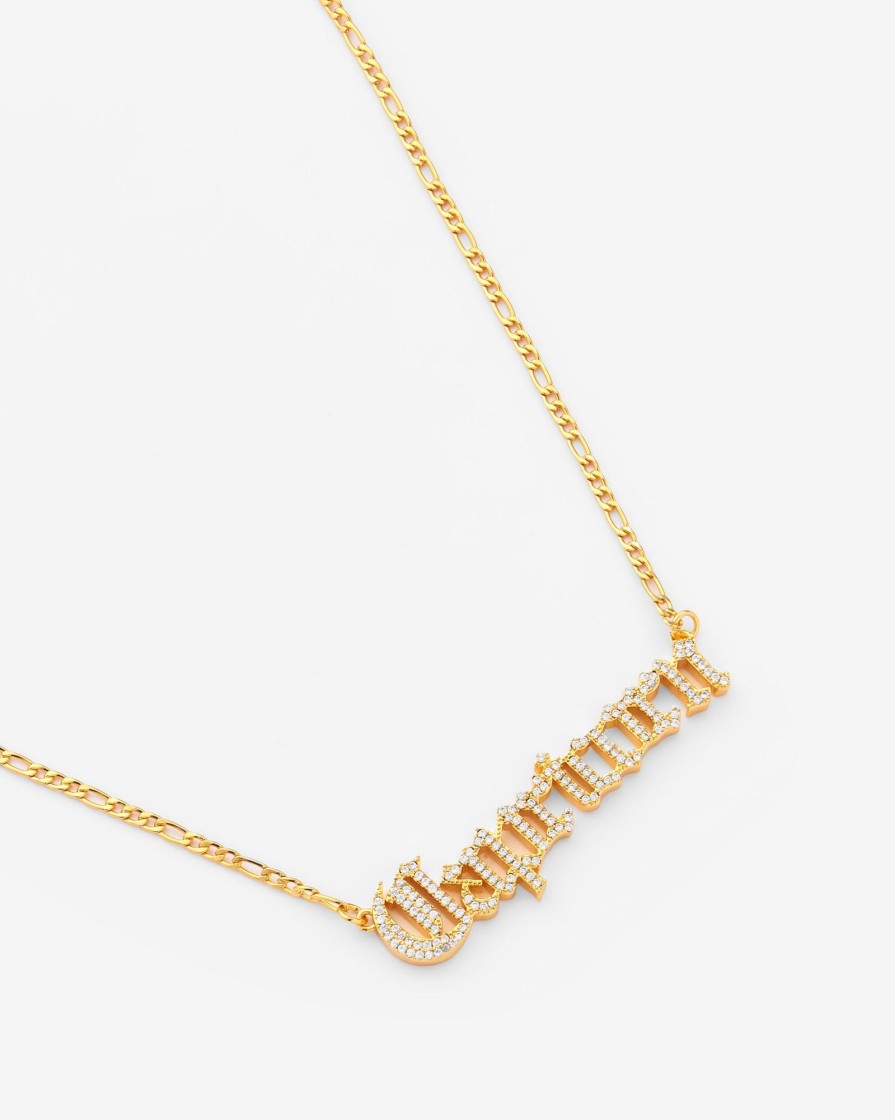 Necklaces | JWL-NECK Necklaces Iced Capricorn Zodiac Necklace - Gold