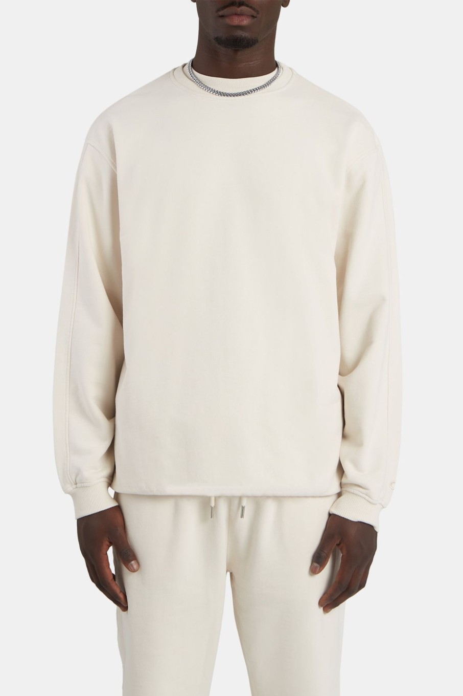 Hoodies & Sweatshirts | cernucci Hoodies & Sweatshirts Crew Neck Sweatshirt - Oat