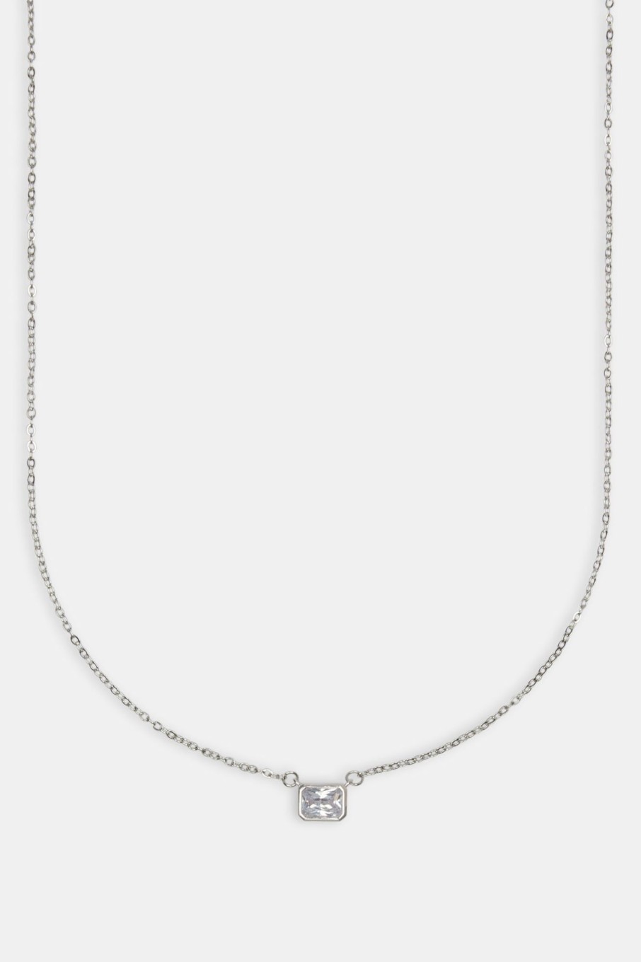 Necklaces | JWL-NECK Necklaces Clear Gemstone Necklace - White