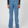 Jeans | CLO-BOT-DEN Jeans Tonal Panelled Flare Detail Jeans - Mid Blue