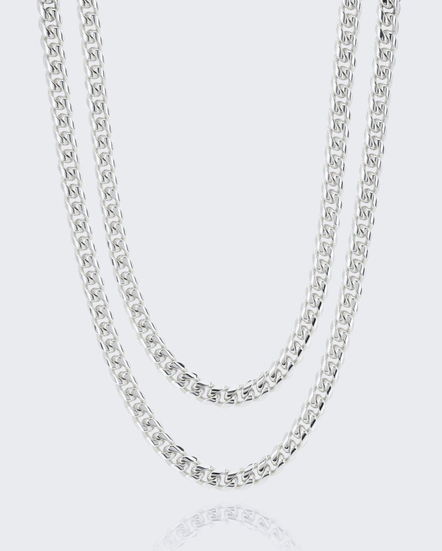 Jewellery Sets | cernucci Jewellery Sets 8Mm Miami Cuban Chain Bundle