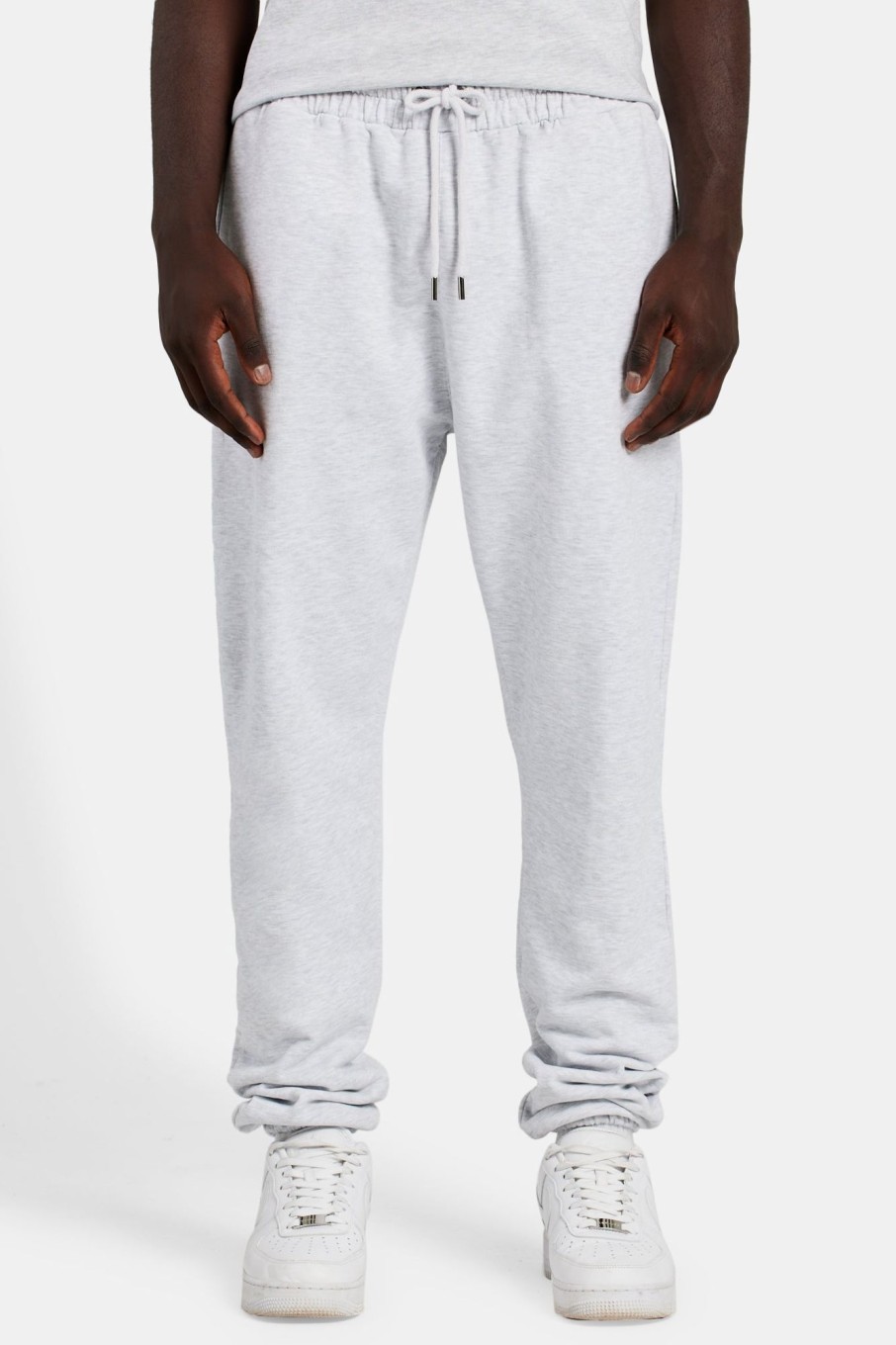 Trousers & Joggers | CLO-BOT-TRO Trousers & Joggers Relaxed Cuffed Jogger - Light Grey Marl