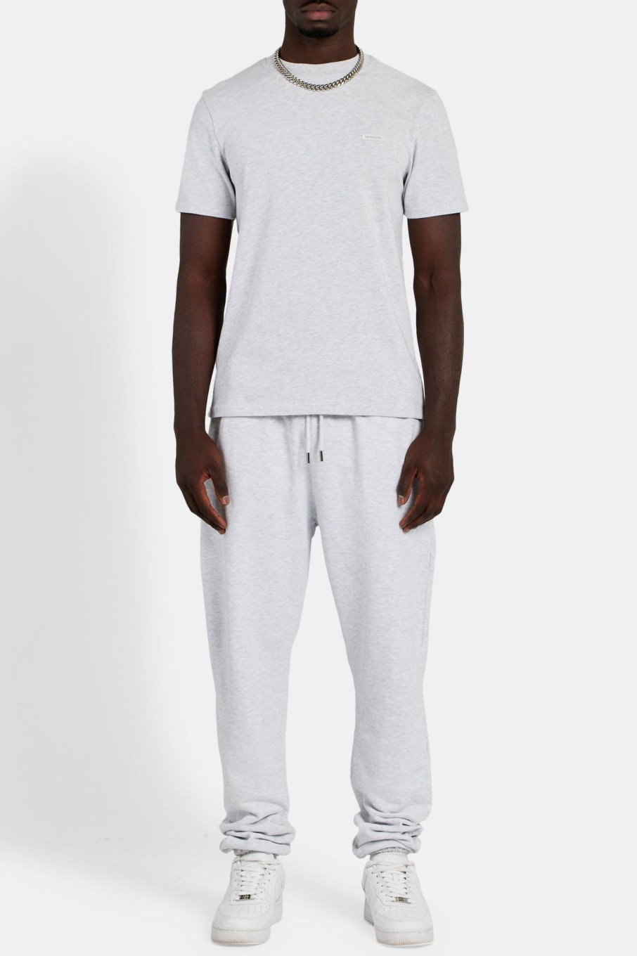 Trousers & Joggers | CLO-BOT-TRO Trousers & Joggers Relaxed Cuffed Jogger - Light Grey Marl