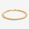 Bracelets & Bangles | JWL-BRA Bracelets & Bangles 925 5Mm Cuban Bracelet - Gold