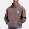 Hoodies & Sweatshirts | cernucci Hoodies & Sweatshirts Oversized Cernucci Text Hoodie - Chocolate