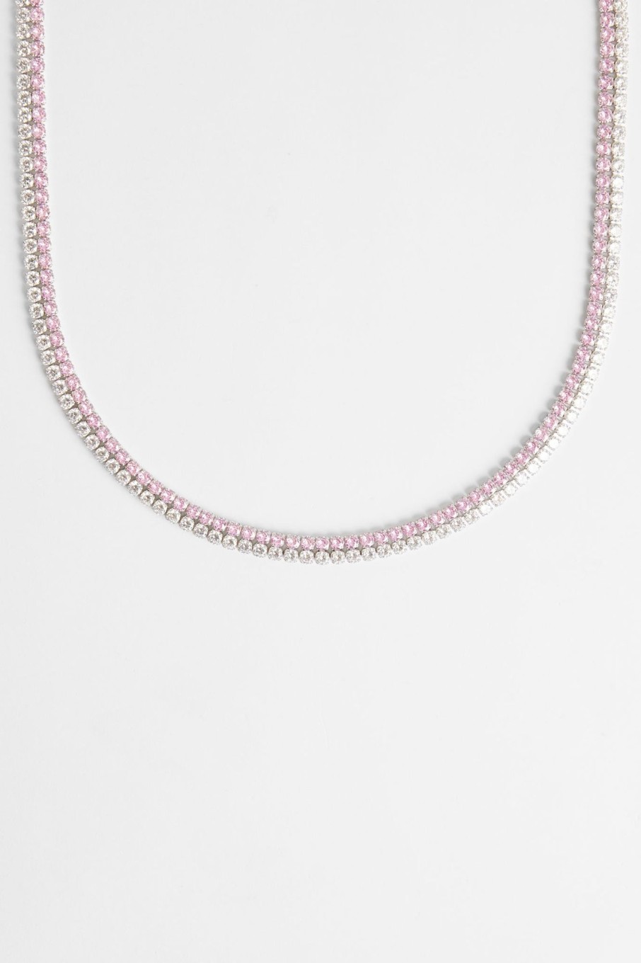 Chains | JWL-CHN Chains Double Row Iced Pink Tennis Chain