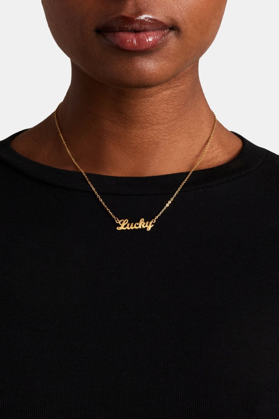 Necklaces | JWL-NECK Necklaces Gold Plated Polished Lucky Necklace