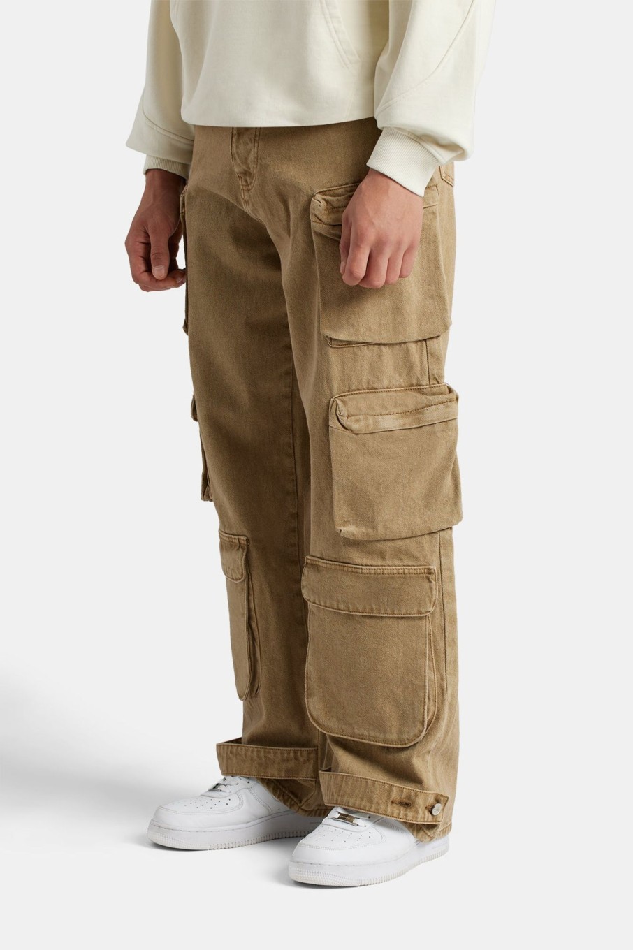 Jeans | CLO-BOT-DEN Jeans Baggy Utility Cargo Jeans - Beige