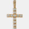 Cross Jewellery | cernucci Cross Jewellery Iced Cross Pendant - Gold