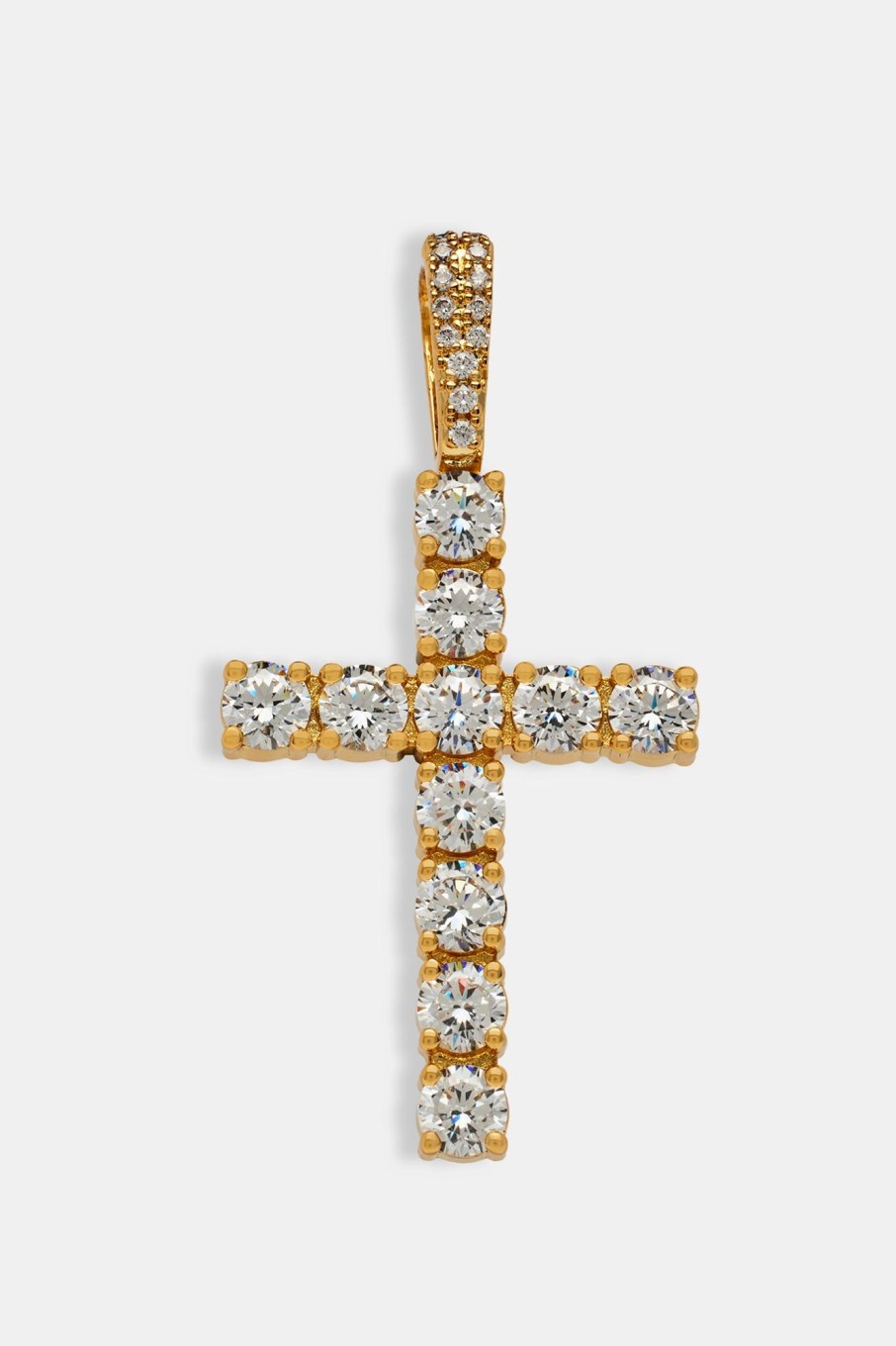 Cross Jewellery | cernucci Cross Jewellery Iced Cross Pendant - Gold