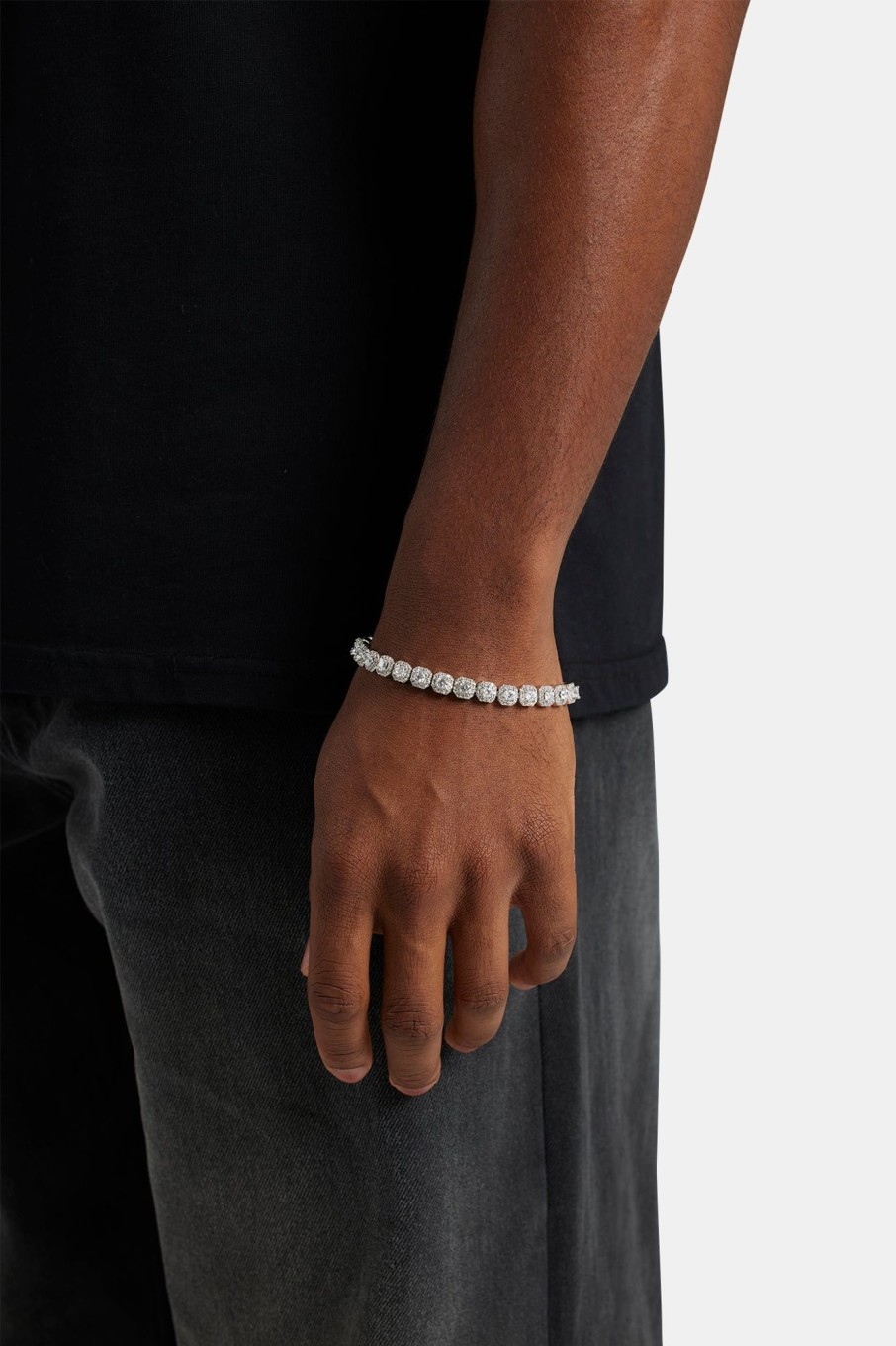 Iced Jewellery | JWL-BRA Iced Jewellery 7Mm Clustered Tennis Bracelet