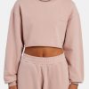 Hoodies & Sweatshirts | CLO-TOP-HS-SWE Hoodies & Sweatshirts Cernucci Crop Sweatshirt - Dusky Pink