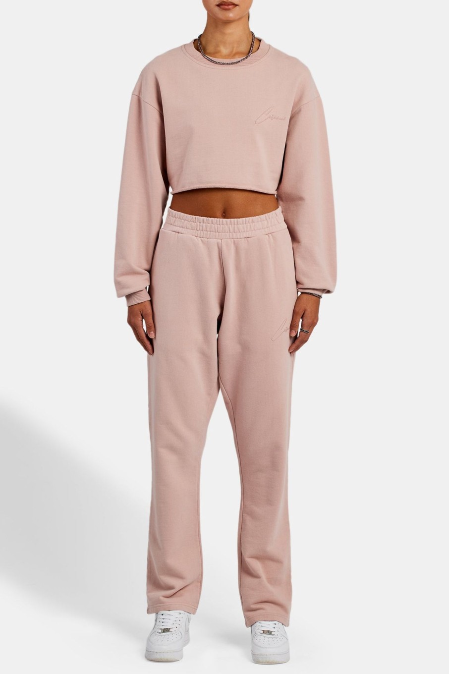 Hoodies & Sweatshirts | CLO-TOP-HS-SWE Hoodies & Sweatshirts Cernucci Crop Sweatshirt - Dusky Pink