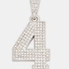 Pendants | cernucci Pendants Iced 4 Number Pendant