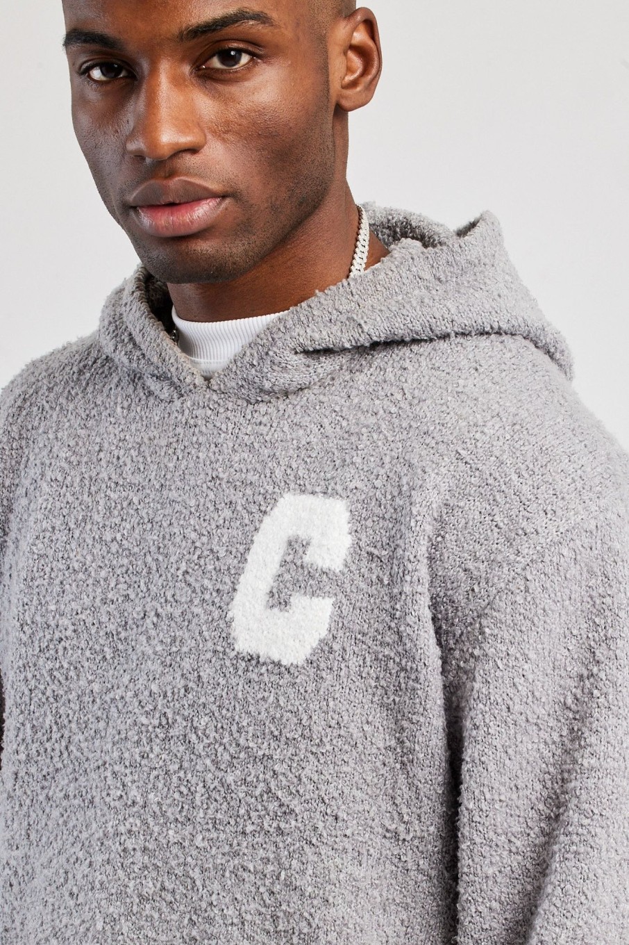 Knitwear | CLO-TOP-HS-KTW-HOOD Knitwear Textured Knitted Hoodie