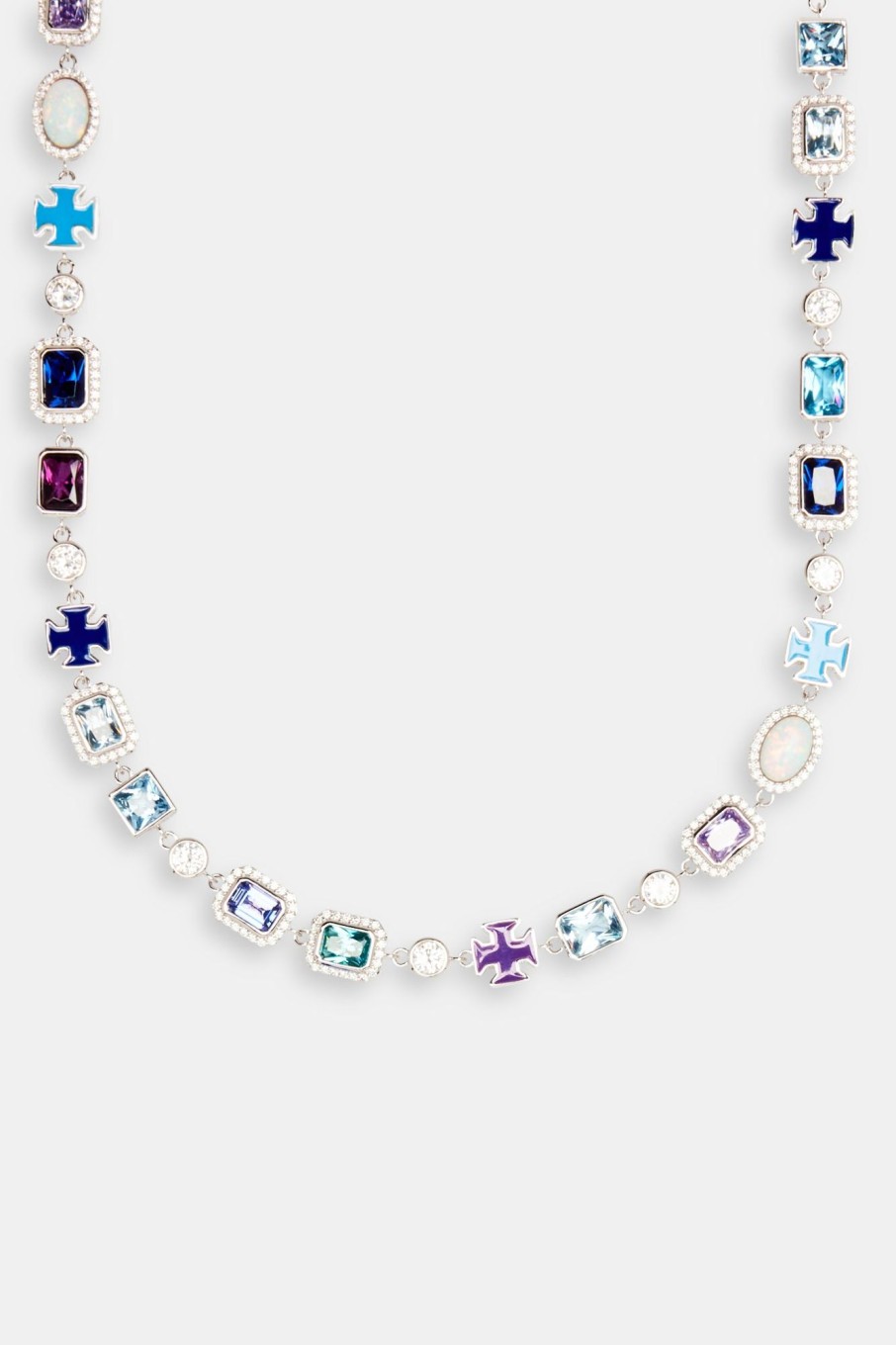 Cernucci X Phil Foden | cernucci Cernucci X Phil Foden Multi Gemstone Motif Necklace - Blue