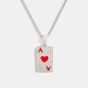 Necklaces | cernucci Necklaces 28Mm Iced Cz Ace Of Hearts Micro Cuban Necklace