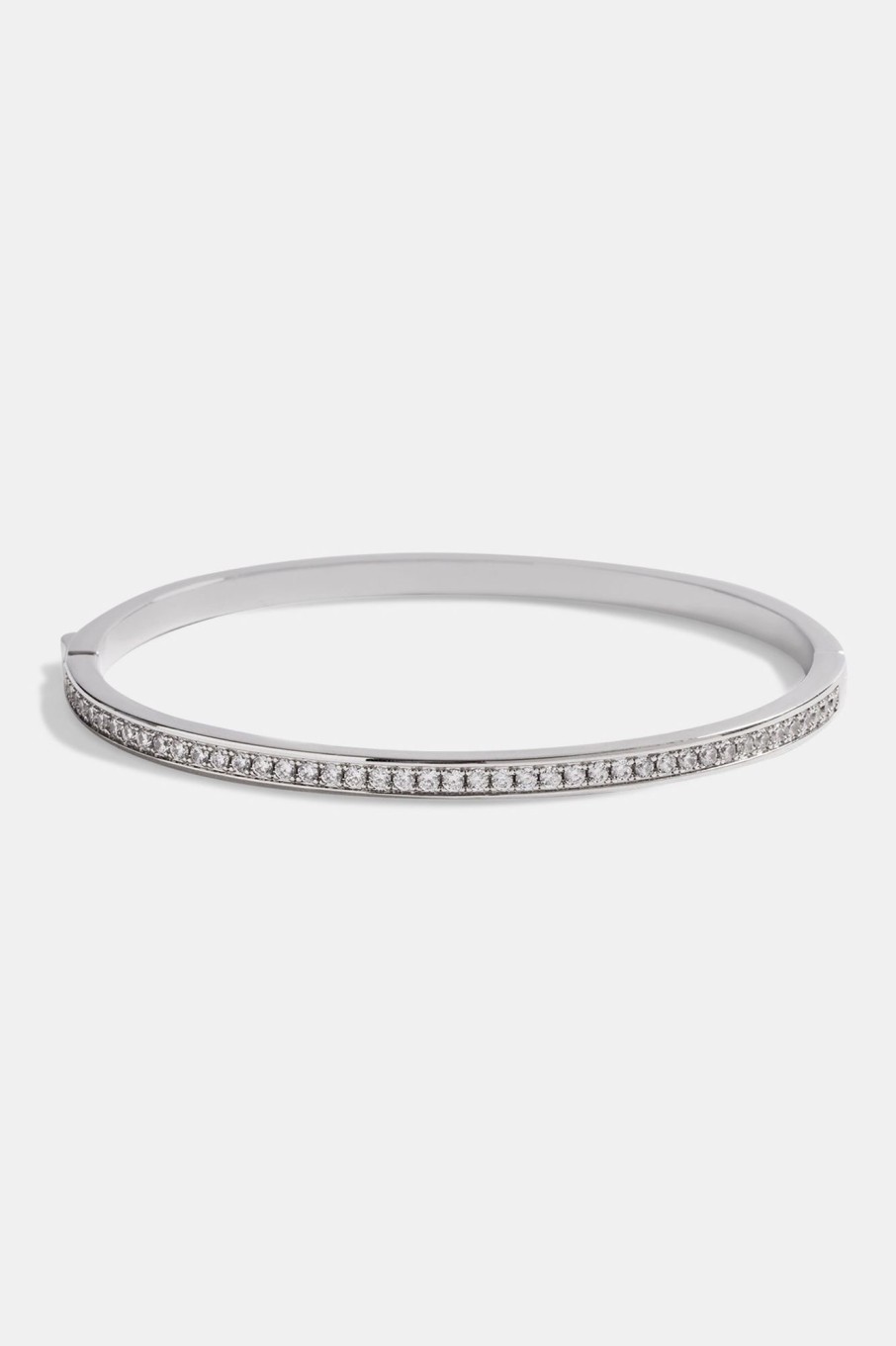 Bracelets & Bangles | cernucci Bracelets & Bangles 4Mm Iced Cz Polished Bangle