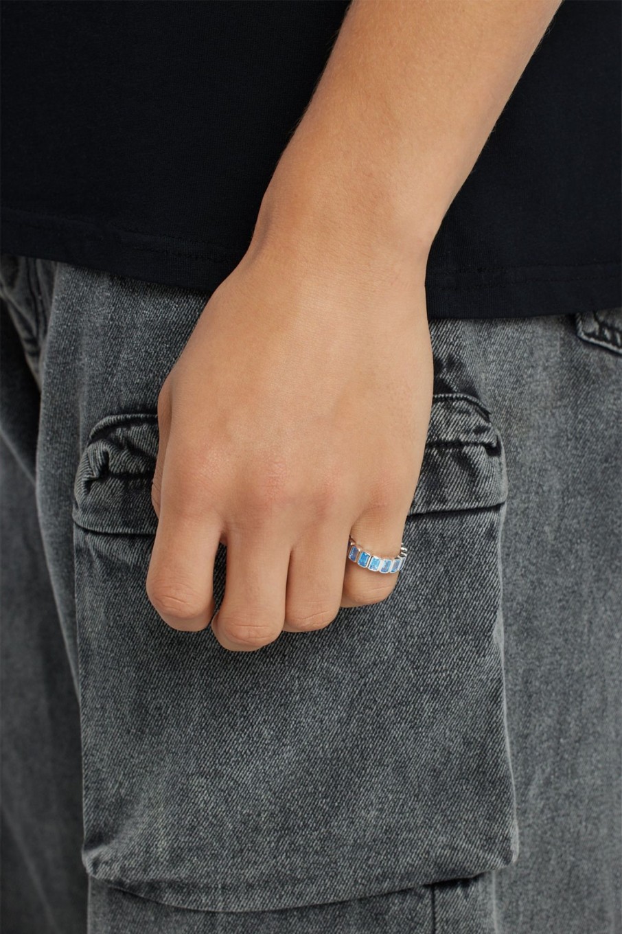 Rings | cernucci Rings 6Mm Iced Blue Bezel Ring