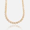 Necklaces | cernucci Necklaces 7Mm Flower Tennis Chain - Gold