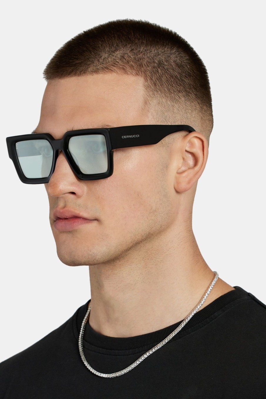 Accessories | CLO-ACC Accessories Oversized Thick Frame Green Acetate Sunglasses - Black