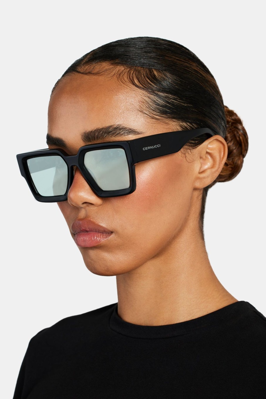 Accessories | CLO-ACC Accessories Oversized Thick Frame Green Acetate Sunglasses - Black