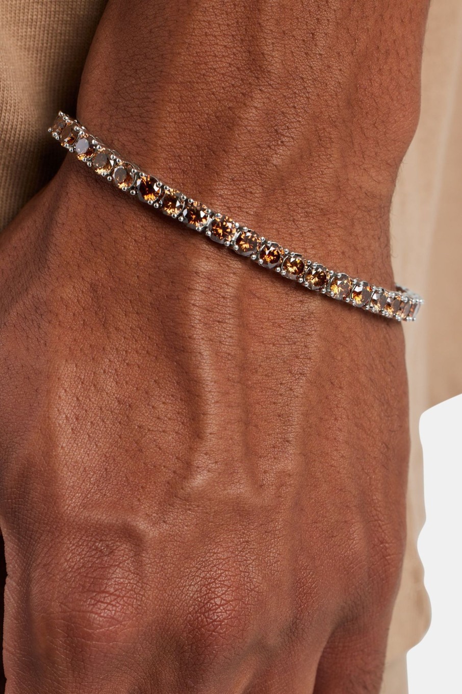 Bracelets & Bangles | cernucci Bracelets & Bangles 5Mm Tennis Bracelet - Coffee