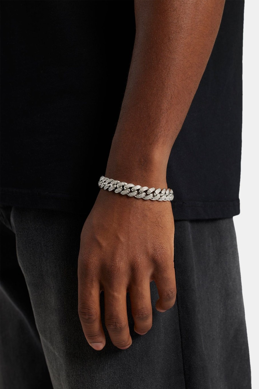 Iced Jewellery | JWL-BRA Iced Jewellery 12Mm Iced Cuban Link Bracelet