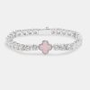 Iced Jewellery | JWL-BRA Iced Jewellery Iced Pink Motif Charm Tennis Bracelet - White 5Mm