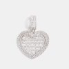 Pendants | cernucci Pendants Iced 50Mm Cz Baguette Heart Pendant